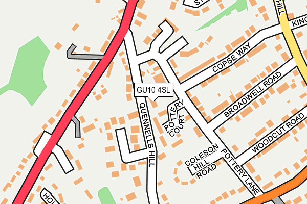 GU10 4SL map - OS OpenMap – Local (Ordnance Survey)