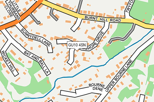GU10 4SN map - OS OpenMap – Local (Ordnance Survey)