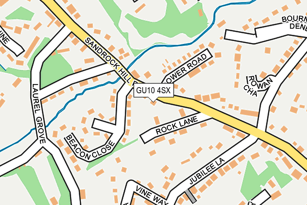 GU10 4SX map - OS OpenMap – Local (Ordnance Survey)