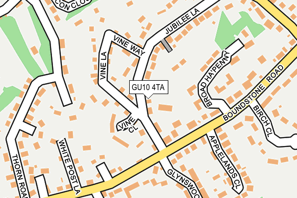 GU10 4TA map - OS OpenMap – Local (Ordnance Survey)