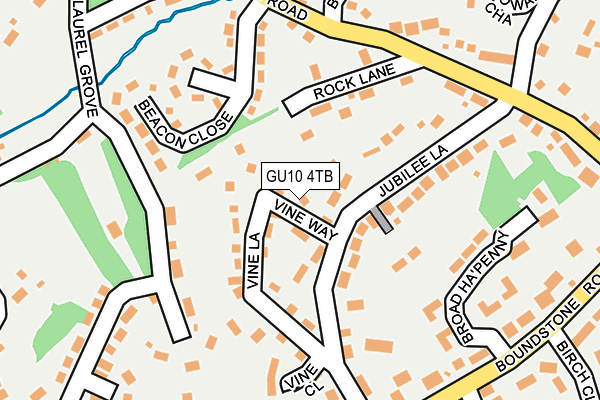 GU10 4TB map - OS OpenMap – Local (Ordnance Survey)