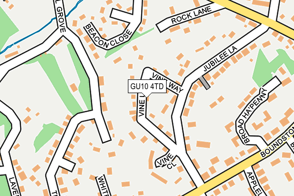 GU10 4TD map - OS OpenMap – Local (Ordnance Survey)