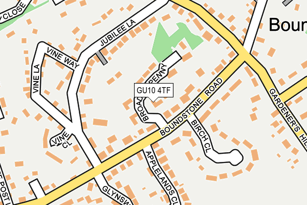 GU10 4TF map - OS OpenMap – Local (Ordnance Survey)