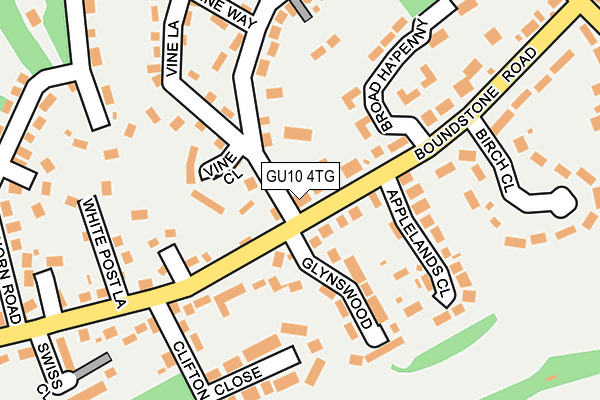 GU10 4TG map - OS OpenMap – Local (Ordnance Survey)