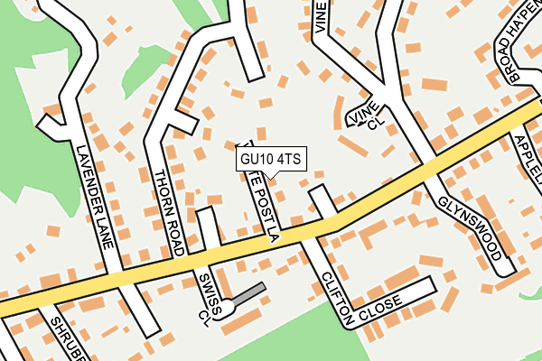 GU10 4TS map - OS OpenMap – Local (Ordnance Survey)