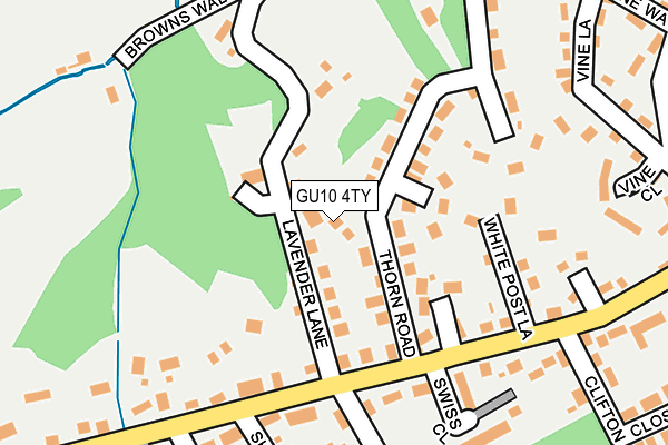 GU10 4TY map - OS OpenMap – Local (Ordnance Survey)