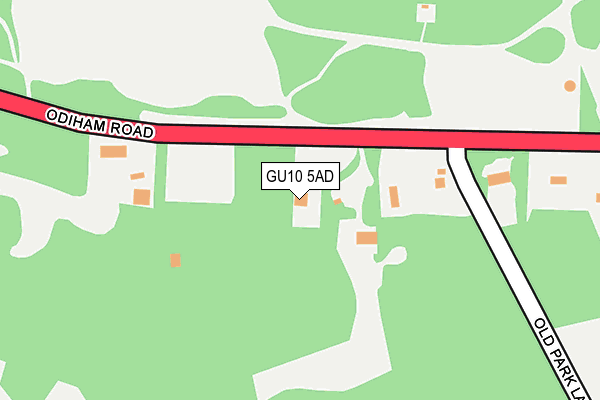 GU10 5AD map - OS OpenMap – Local (Ordnance Survey)