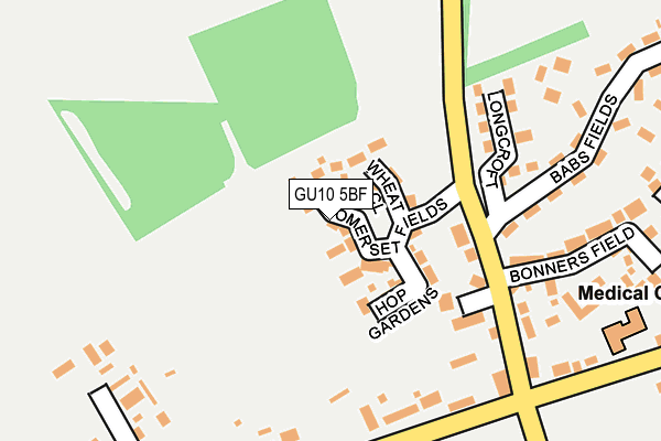 GU10 5BF map - OS OpenMap – Local (Ordnance Survey)