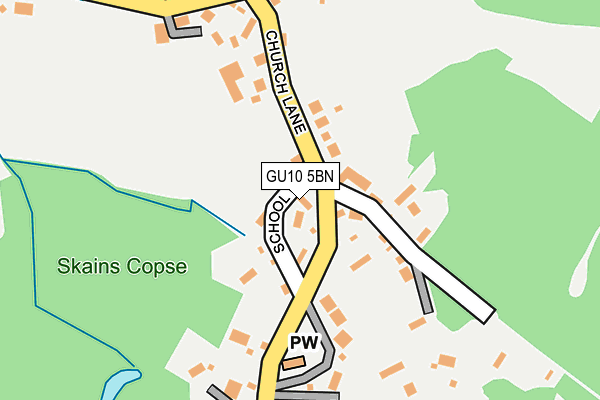 GU10 5BN map - OS OpenMap – Local (Ordnance Survey)