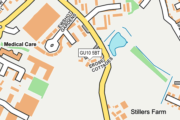 GU10 5BT map - OS OpenMap – Local (Ordnance Survey)