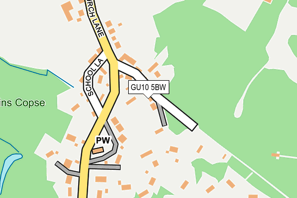 GU10 5BW map - OS OpenMap – Local (Ordnance Survey)