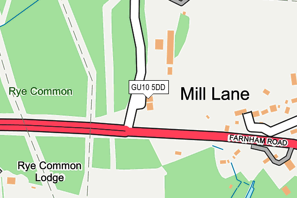 GU10 5DD map - OS OpenMap – Local (Ordnance Survey)