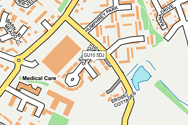 GU10 5DJ map - OS OpenMap – Local (Ordnance Survey)