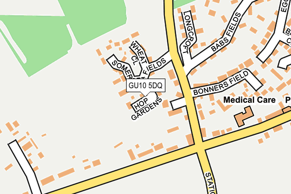 GU10 5DQ map - OS OpenMap – Local (Ordnance Survey)