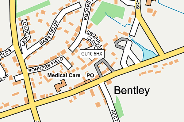 GU10 5HX map - OS OpenMap – Local (Ordnance Survey)