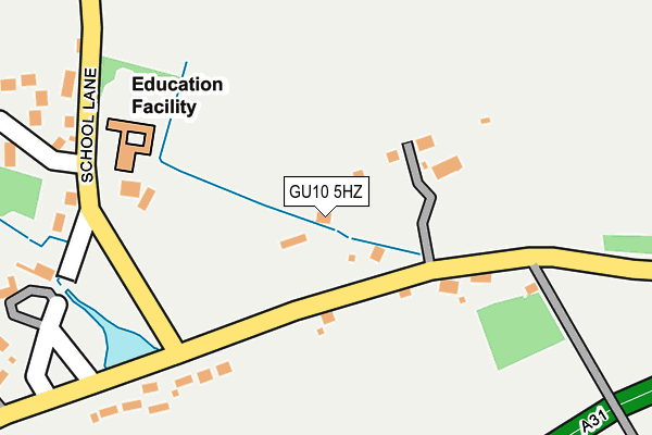 GU10 5HZ map - OS OpenMap – Local (Ordnance Survey)