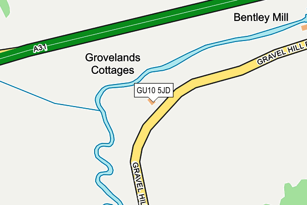 GU10 5JD map - OS OpenMap – Local (Ordnance Survey)