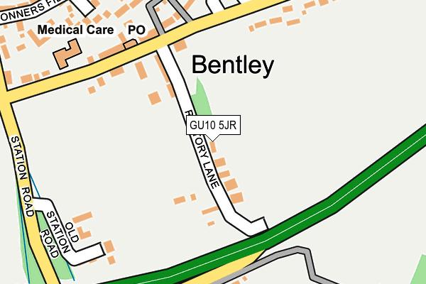 GU10 5JR map - OS OpenMap – Local (Ordnance Survey)