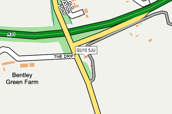 GU10 5JU map - OS OpenMap – Local (Ordnance Survey)