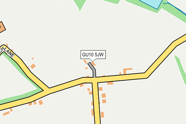 GU10 5JW map - OS OpenMap – Local (Ordnance Survey)