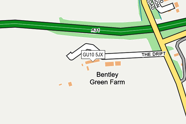 GU10 5JX map - OS OpenMap – Local (Ordnance Survey)