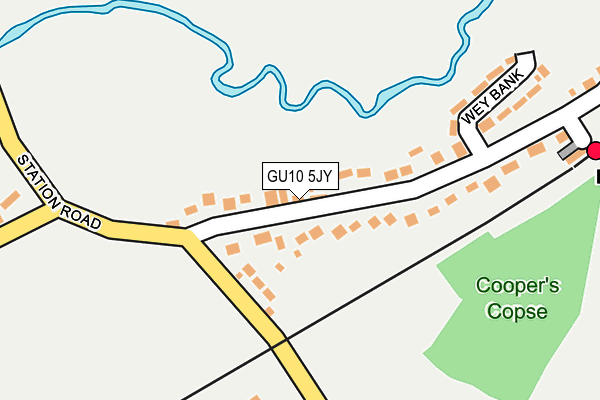 GU10 5JY map - OS OpenMap – Local (Ordnance Survey)