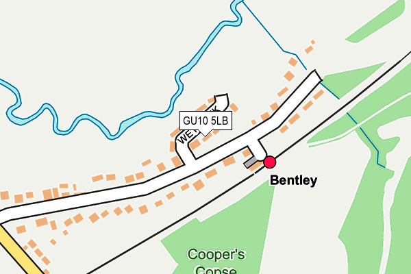 GU10 5LB map - OS OpenMap – Local (Ordnance Survey)