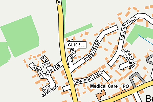 GU10 5LL map - OS OpenMap – Local (Ordnance Survey)