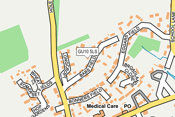 GU10 5LS map - OS OpenMap – Local (Ordnance Survey)