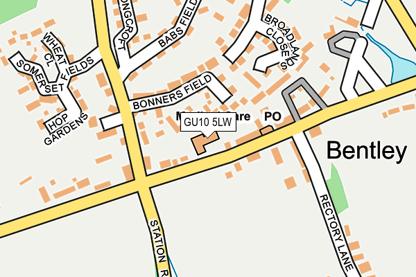 GU10 5LW map - OS OpenMap – Local (Ordnance Survey)