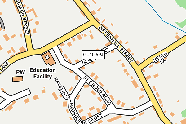 GU10 5PJ map - OS OpenMap – Local (Ordnance Survey)