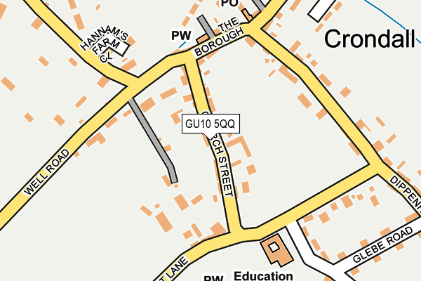 Map of OAK PARK CLINIC CRONDALL LTD at local scale