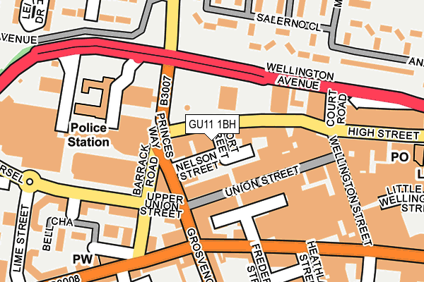 GU11 1BH map - OS OpenMap – Local (Ordnance Survey)