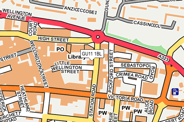 GU11 1BL map - OS OpenMap – Local (Ordnance Survey)