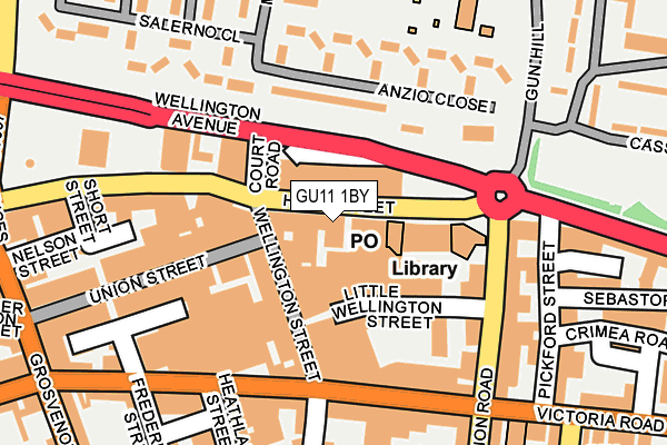 GU11 1BY map - OS OpenMap – Local (Ordnance Survey)