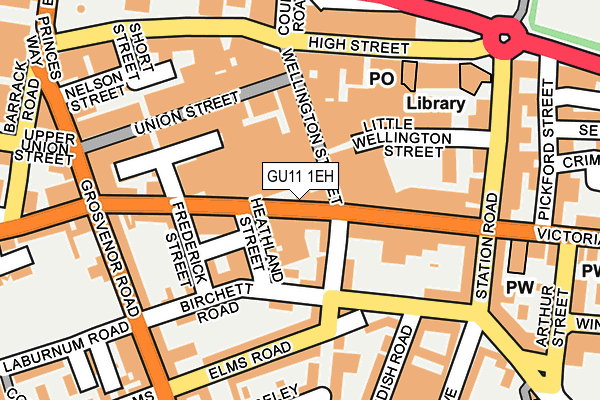 GU11 1EH map - OS OpenMap – Local (Ordnance Survey)