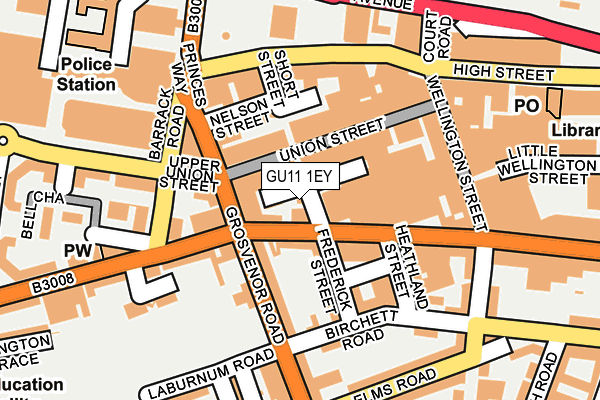 GU11 1EY map - OS OpenMap – Local (Ordnance Survey)