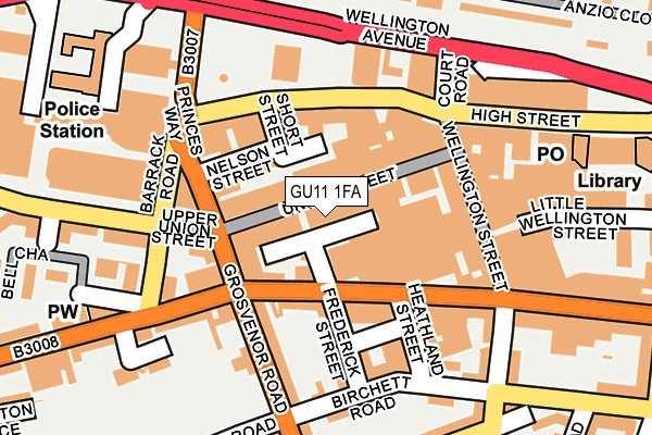 GU11 1FA map - OS OpenMap – Local (Ordnance Survey)