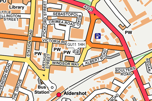 GU11 1HH map - OS OpenMap – Local (Ordnance Survey)