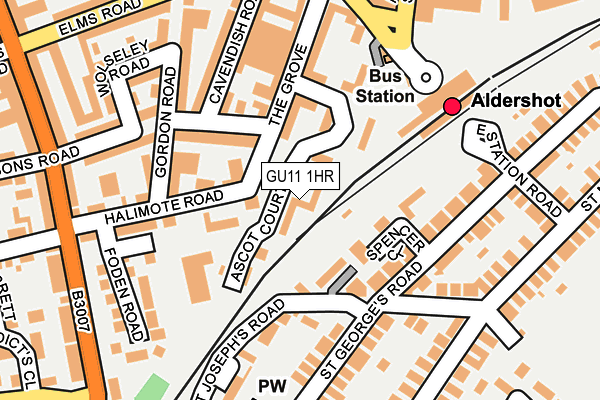 GU11 1HR map - OS OpenMap – Local (Ordnance Survey)