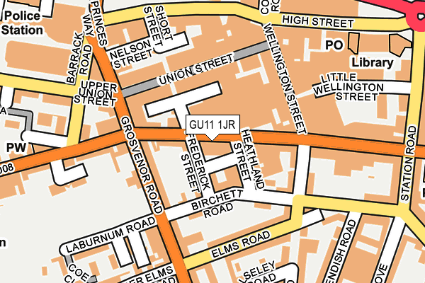 GU11 1JR map - OS OpenMap – Local (Ordnance Survey)