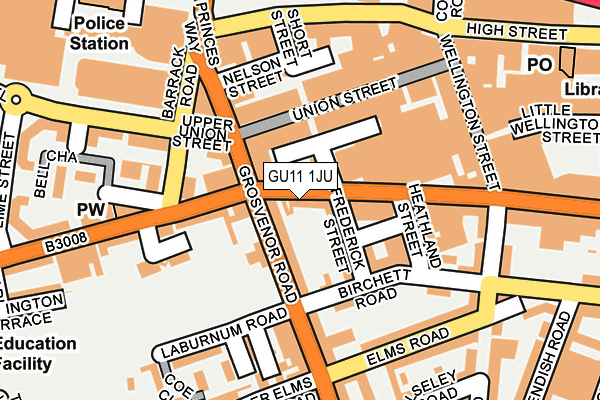 GU11 1JU map - OS OpenMap – Local (Ordnance Survey)