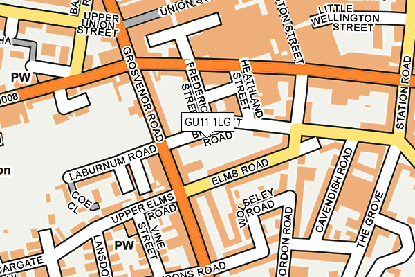 GU11 1LG map - OS OpenMap – Local (Ordnance Survey)