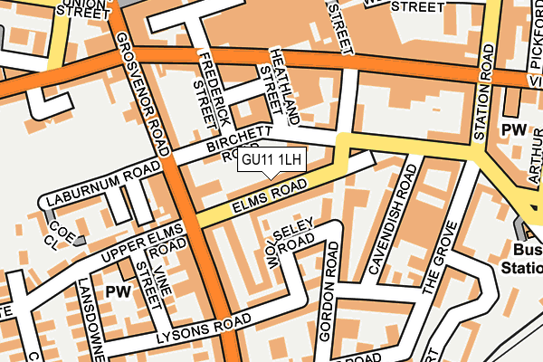 GU11 1LH map - OS OpenMap – Local (Ordnance Survey)