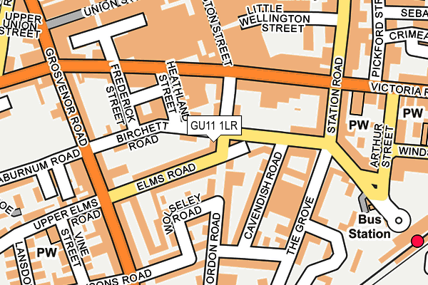 GU11 1LR map - OS OpenMap – Local (Ordnance Survey)