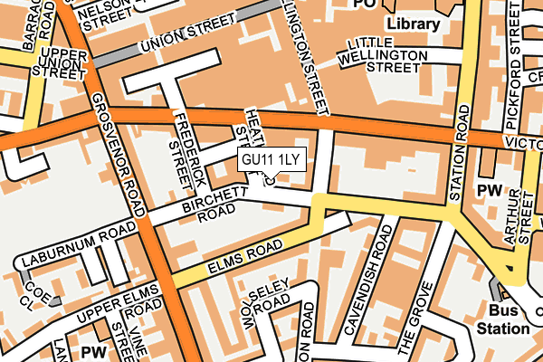 GU11 1LY map - OS OpenMap – Local (Ordnance Survey)