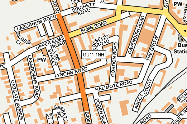 GU11 1NH map - OS OpenMap – Local (Ordnance Survey)