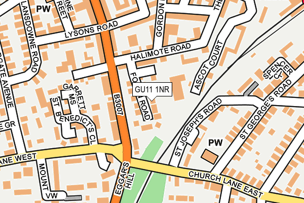 GU11 1NR map - OS OpenMap – Local (Ordnance Survey)