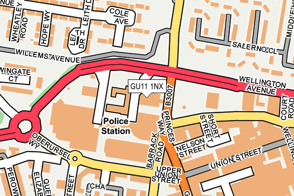 GU11 1NX map - OS OpenMap – Local (Ordnance Survey)