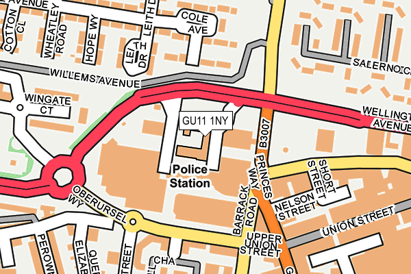 GU11 1NY map - OS OpenMap – Local (Ordnance Survey)